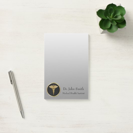 Goldmedizinischer Caduceus - Posten-it® Post-it Klebezettel (Büro)