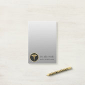 Goldmedizinischer Caduceus - Posten-it® Post-it Klebezettel (Auf Schreibtisch)