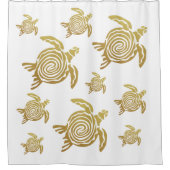 Goldmeerschildkröte Duschvorhang (Vorderseite)