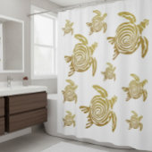 Goldmeerschildkröte Duschvorhang