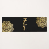 GoldMehendi Mandala-Muster Namaste Yogamatte (Rückseite (Horizontal))