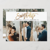Goldmehrfache Fotos Save the Date (Vorne/Hinten)