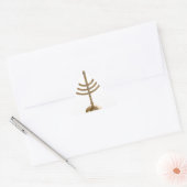 Goldmenorah Dreieckiger Aufkleber (Umschlag)
