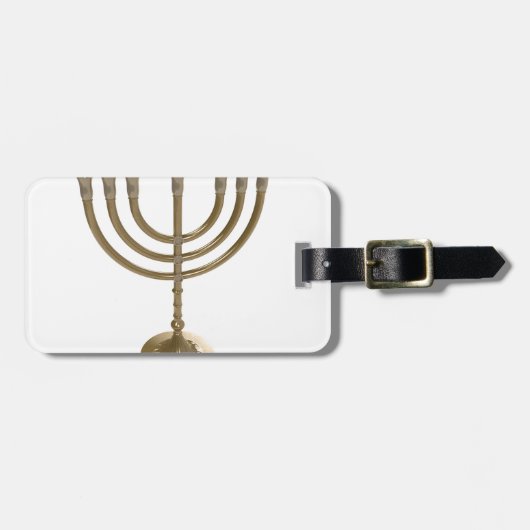 Goldmenorah Gepäckanhänger (Vorderseite horizontal)