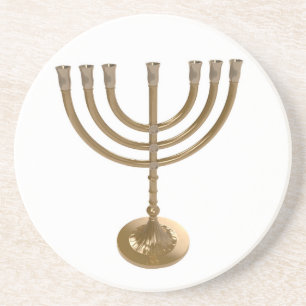 Goldmenorah Getränkeuntersetzer