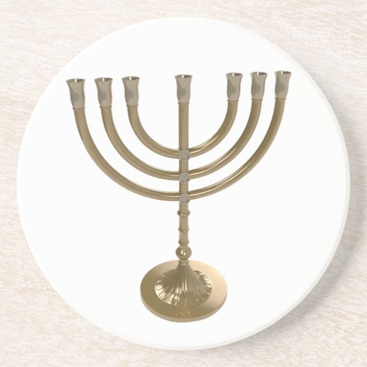 Goldmenorah Getränkeuntersetzer (Vorne)