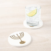 Goldmenorah Getränkeuntersetzer (Seite)