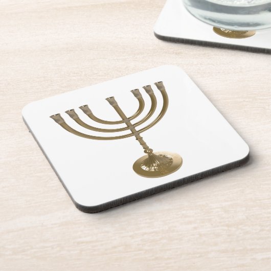 Goldmenorah Getränkeuntersetzer (Linke Seite)