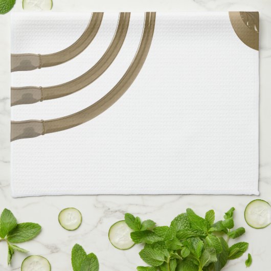 Goldmenorah Handtuch (Gefaltet)