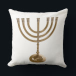 Goldmenorah Kissen<br><div class="desc">Menora,  Channukah,  metallisch,  hannukah,  hebräisch,  Feiertage,  jew,  Juden,  Judentum,  menorah,  chanukah,  hannuka,  Channuka,  christmukah,  christmukkah,  christmukka,  Judaika Rabbi</div>