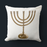 Goldmenorah Kissen<br><div class="desc">Menora,  Channukah,  metallisch,  hannukah,  hebräisch,  Feiertage,  jew,  Juden,  Judentum,  menorah,  chanukah,  hannuka,  Channuka,  christmukah,  christmukkah,  christmukka,  Judaika Rabbi</div>