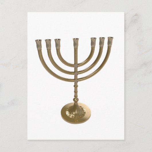 Goldmenorah Postkarte (Vorderseite)