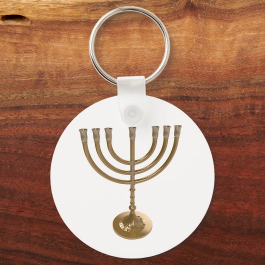 Goldmenorah Schlüsselanhänger (Vorderseite)