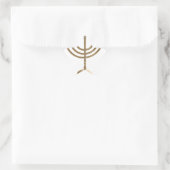 Goldmenorah Stern-Aufkleber (Tasche)