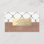 Goldmetall | Bohemisches Muster Visitenkarte (Rückseite)