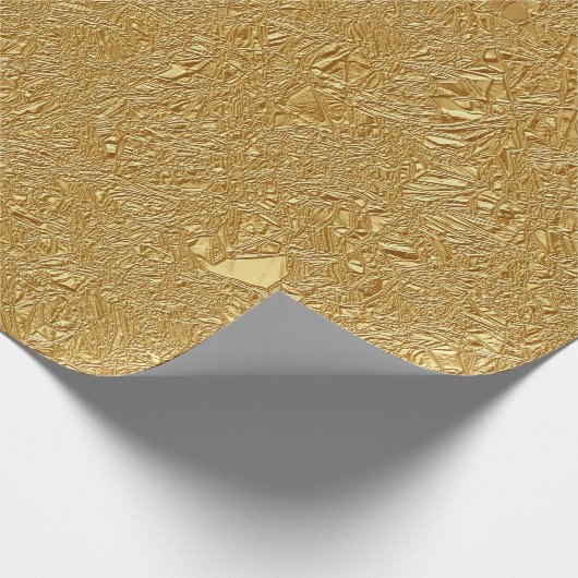 Goldmetall-Flocken Geschenkpapier (Ecke)