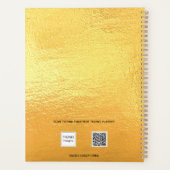 Goldmetall-Foto-Monogramm-Initialen-Name 2023 Planer (Rückseite)