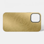 Goldmetall gebürsteter Hintergrund oder Texturabst iPhone Hülle (Rückseite (Horizontal))