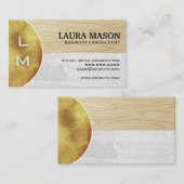 Goldmetall | Holz | Marmor Visitenkarte (Vorne/Hinten)