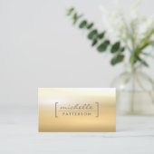 Goldmetall | Metallglühen Visitenkarte (Stehend Vorderseite)