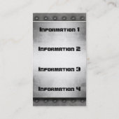 Goldmetall mit Niet-GrenzVisitenkarten Visitenkarte (Rückseite)