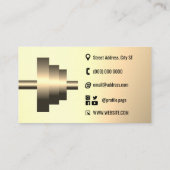 Goldmetall-Muldenkarte Visitenkarte (Rückseite)