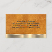 Goldmetall | Tan Leather Visitenkarte (Rückseite)