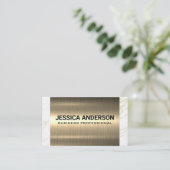 Goldmetall | Weißer Marmorstreifen Visitenkarte (Stehend Vorderseite)