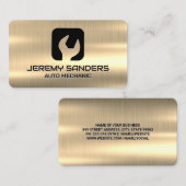 Goldmetall | Wrench Logo Visitenkarte (Vorne/Hinten)