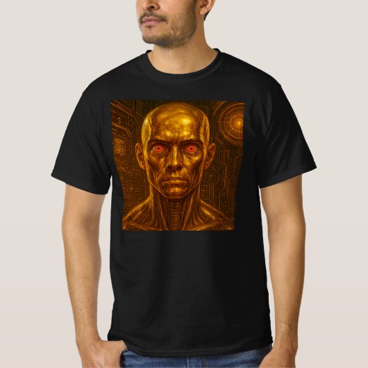 Goldmetallandroid T-Shirt (Vorderseite)