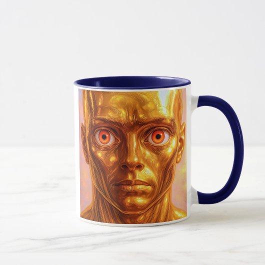 Goldmetallandroid Tasse (Rechts)