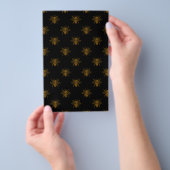 Goldmetalle-Foil-Bienen auf schwarz Flyer (Handgriff)