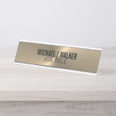Goldmetalleffekt, Beruflich Schreibtischnamensplakette (Vorderseite )