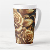 Goldmetallische Rose Dunkle Akademie Milchtasse (Rechte Ecke)