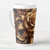 Goldmetallische Rose Dunkle Akademie Milchtasse (Linke Ecke)