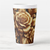 Goldmetallische Rose Dunkle Akademie Milchtasse (Vorderseite)