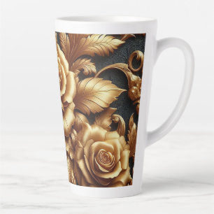 Goldmetallische Rose Dunkle Akademie Milchtasse