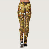 Goldmetallische Schimmer-Druck-Leggings Leggings (Rückseite)
