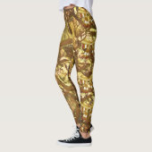 Goldmetallische Schimmer-Druck-Leggings Leggings (Links)
