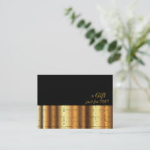 Goldmetallischer Geschenkgutschein Rabattkarte (Stehend Vorderseite)