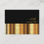 Goldmetallischer Geschenkgutschein Rabattkarte (Vorderseite)