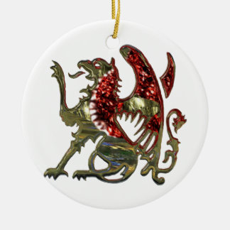 Goldmetallischer Greif-mittelalterlicher Keramikornament