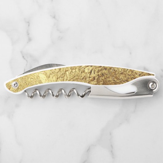 Goldmetallischer Korkenzieher (Rückseite)