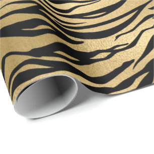 Goldmetallischer schwarzer geschenkpapier