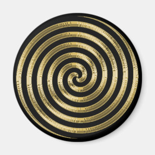 Goldmetallischer Strudel-Magnet Magnet
