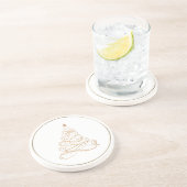 Goldmetallisches mit Filigran geschmücktes Getränkeuntersetzer (Seite)