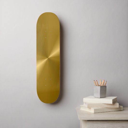 Goldmetallisches Skateboard (Wandkunst)