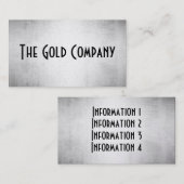GoldmetallVisitenkarten Visitenkarte (Vorne/Hinten)