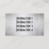 GoldmetallVisitenkarten Visitenkarte (Rückseite)