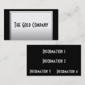 GoldmetallVisitenkarten Visitenkarte (Vorne/Hinten)